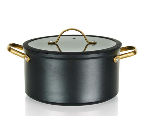 סיר 15.5*26 ס"מ 7.9Platinum ליטר ידיות זהב סולתם