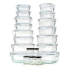 סט 20 כלי אחסון זכוכית GLASS CLOC עם מכסים