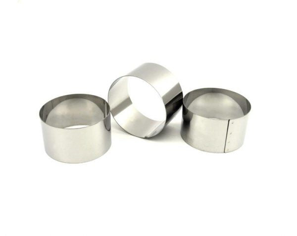 רינג עגול לאפייה סט (3) 8 ס"מ נירוסטה סולתם