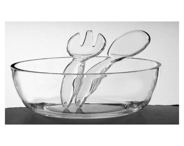 קערה ST וכפות הגשה סט (3) חלק אקריל סולתם