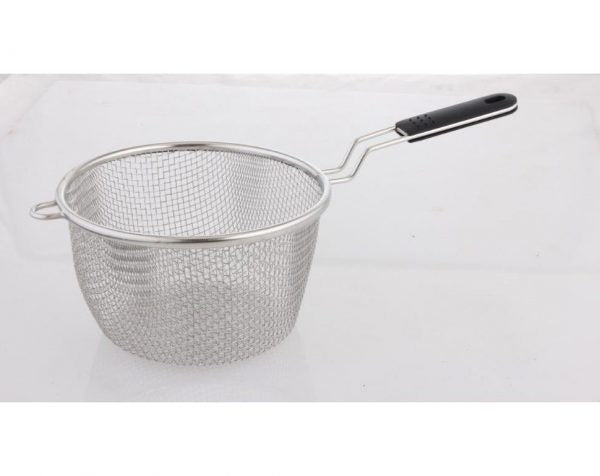 סלסלת טיגון/רשת צ'יפסר עם ידית ארוכה פלסטיק 18 ס"מ נירוסטה סולתם