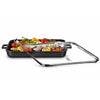 פלטת גריל עם מכסה זכוכית 34*34 סמ BLACKBERRY שחור