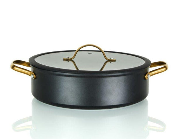 סוטז' 8.5*32 ס"מ 6 ליטר Platinum יציקת אלומיניום ידיות זהב סולתם