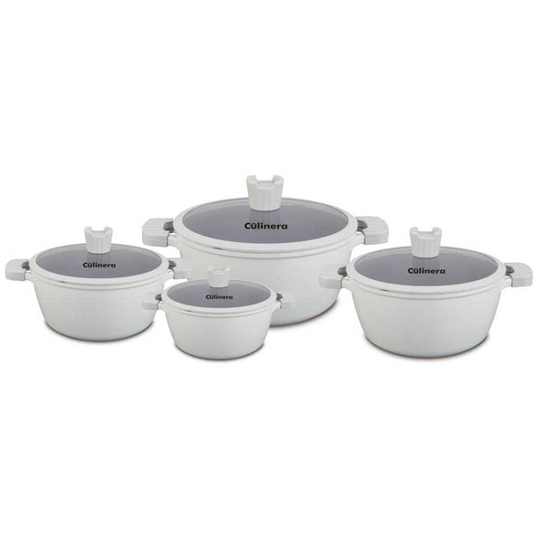 סט 4 סירי OCEAN מבית Culinera בצבע אפור – איכות, עיצוב ונוחות במטבח