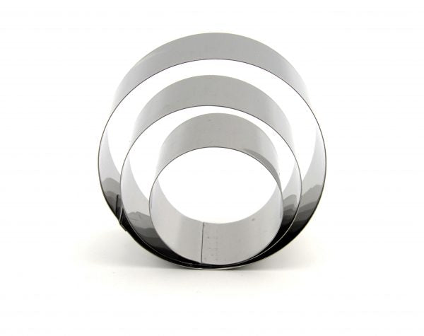 רינג עגול לאפייה 6 עד 10 ס"מ סט (3) נירוסטה סולתם