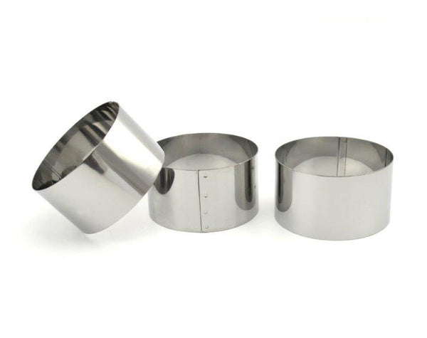 רינג עגול לאפייה סט (3) 8 ס"מ נירוסטה סולתם