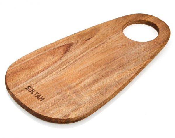 קרש חיתוך/הגשה עץ מעוגל 1.5*24*45.5 ס"מ ACACIA סולתם