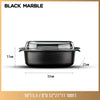 רוסטר Black Marble עם מכסה זכוכית 5.5 ליטר – יציקת אלומיניום ונון סטיק