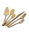 סט סכו"ם יוקרתי 61 חל' זהב Crystalin Flat Gold מבית פוד אפיל - FOOD APPEAL