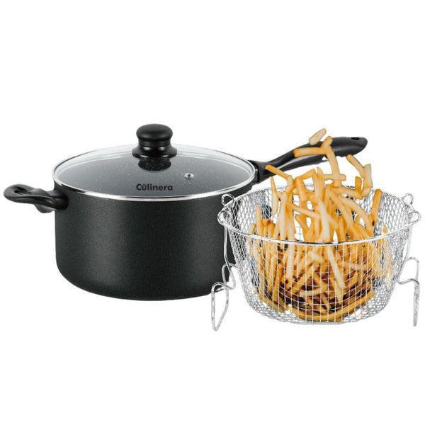 סיר צ'יפס Non Stick מבית Culinera בקוטר 24 ס"מ – טיגון קל, נוח ומדויק